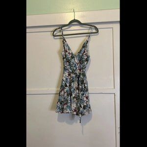 Blue and white dress